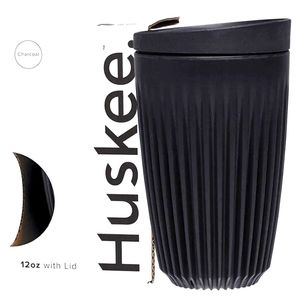 Huskee Travel Mug 12oz Charcoal New in Box Reusable